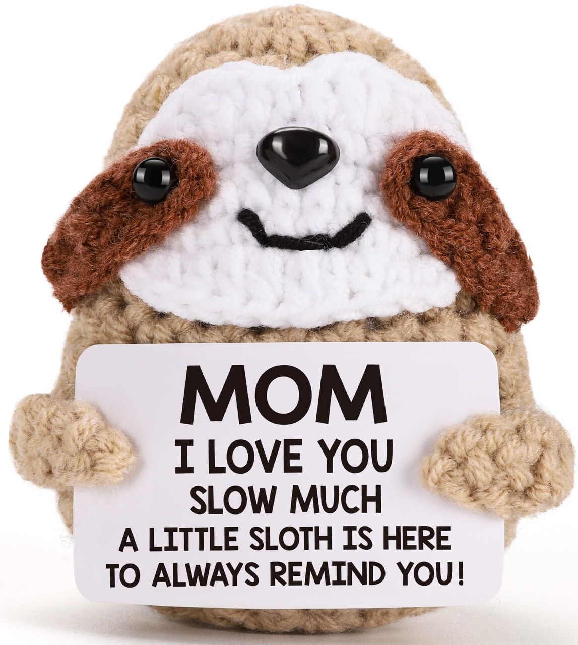 Gifts for Mom Birthday Mother's - Mothers Day Easter Funny Cute Romantic Crochet Sloth for Mama Bonus Step Mother from Daughter Son, Mom I Love You Sloth Much